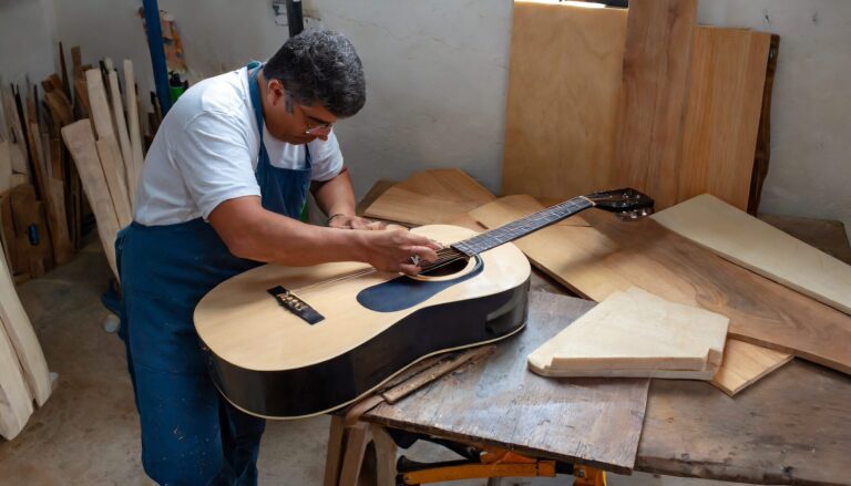 maderas en las guitarras acusticas